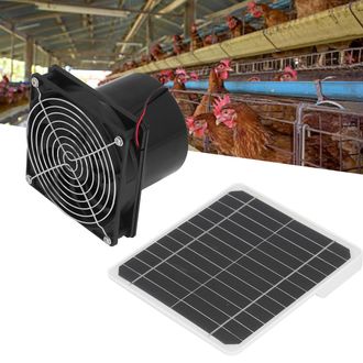 Infinite Ventilador Extractor Solar Monocristalino De 50 W Y 12 V, De 6,5 Pulgadas, Con Soporte Para Bater&iacute;a Y Rejilla Protectora: Conjunto De Ventilador Ecol&oacute;