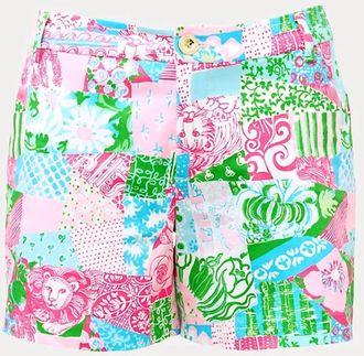Lilly Pulitzer Womens Callahan Mid-Rise Short In Crazy Quilt Multi