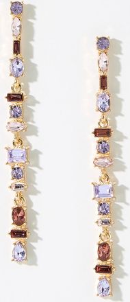 Simons Womens Romantic gemstone long earrings