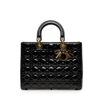 Dior Pre-owned Dior Large Patent Cannage Lady Dior Ladies D07UC6JW76518RQ6