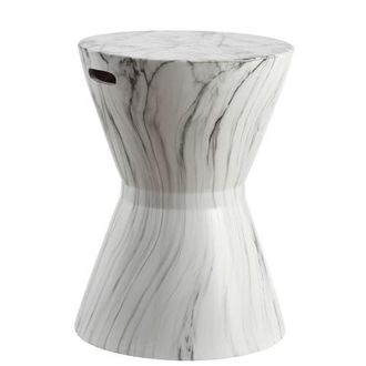 Jonathan Y Designs African Drum 17.3 White Marble Finish Ceramic Garden Stool at Nordstrom