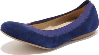 Stuart Weitzman Sapphire Suede Ballerina Flats Schoenen - Dames - Ballerinas - Blauw - 35 EU - Schoenen