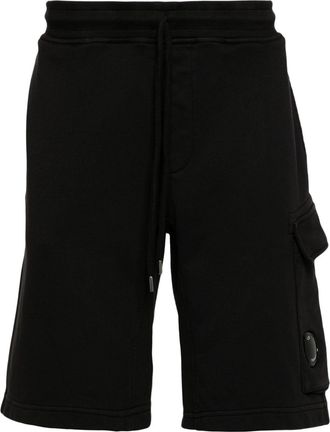 C.P. Company Diagonal cotton track shorts - men - Cotton - S - Black