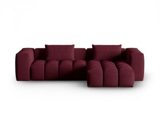 CXL by Christian Lacroix Sof&aacute; esquinero modular derecho 3 plazas de tejido estructural granate