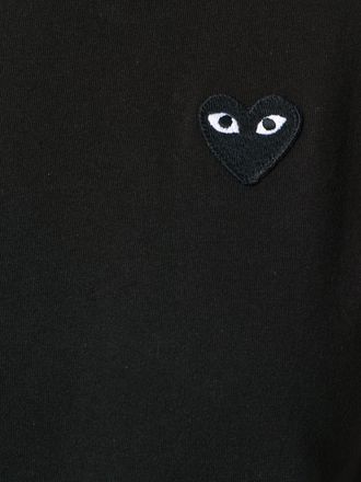 Comme Des Gar&ccedil;ons Logo-Embroidered Cotton T-Shirt - Black