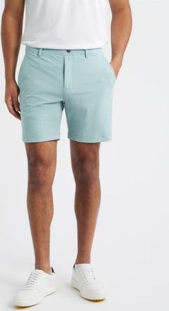Swannies Bunker Flat Front Stretch Golf Shorts in Surf at Nordstrom, Size 36
