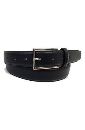 Vince Camuto Double Stitch Leather Belt in Black at Nordstrom Rack, Size 34