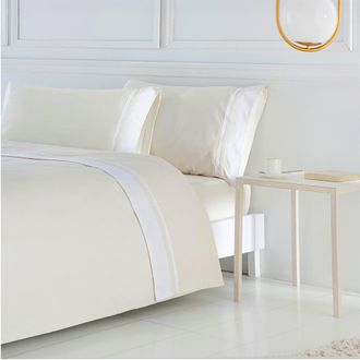 COTTON ARTEAN Funda n&oacute;rdica sat&eacute;n algodon 400 hilos beige 240x220 cama 150