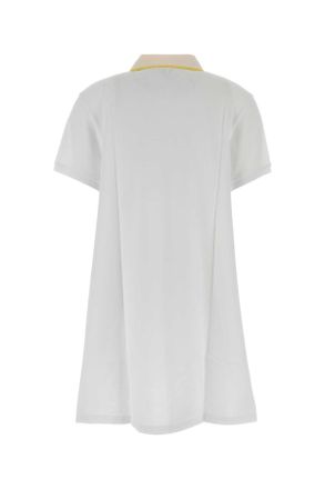 Loewe Womens White Piquet Polo Dress Exterior: Cotton Abiti