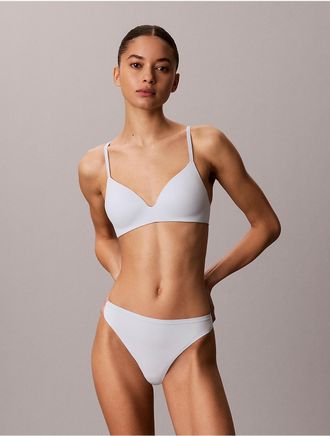 Calvin Klein Womens Perfectly Fit Wirefree T-Shirt Bra - Blue - 32B
