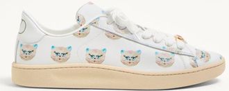 Valentino Garavani Royco Trainer In Nappa Calfskin With Le Chat De La Maison Pattern Wo