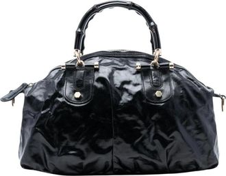 Gucci Pre-owned Handbags, female, Black, Size: ONE SIZE Pre-owned Structured Handle Bag