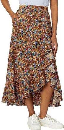Toad & Co Toad & Co Sunkissed Wrap Midi Skirt Womens Multicolor Floral Asymmetric BUU686