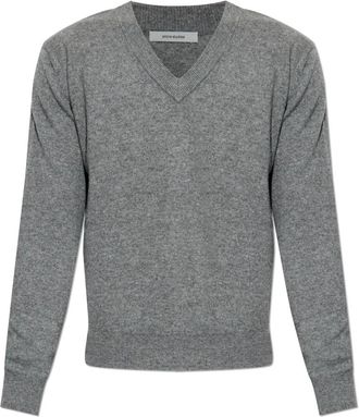Entire studios Knit V Neck Sweater - unisex - V-hals truien - Grijs - XS - Wol - Truien & Vesten