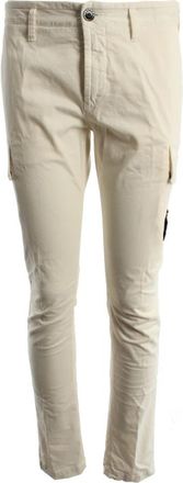 Stone Island Tapered Broeken - Heren - Straight fit broeken - Wit - W33 - Katoen - Broeken