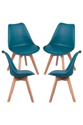 Regalos Miguel Regalos Miguel - Packs Sillas Comedor - Pack 4 Sillas Synk Basic - Verde Azulado