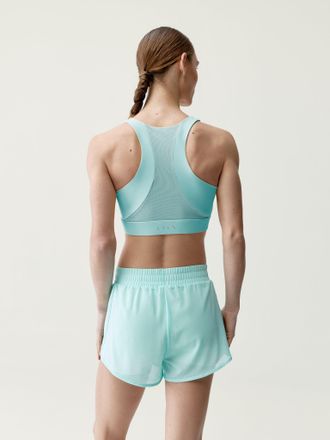 Born Living Yoga Top Padma 2.0 Wave/White Chalk