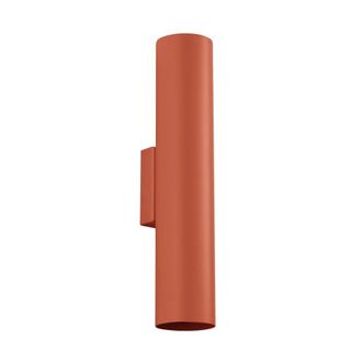 Wonderlamp Aplique de pared de metal rojo con 2 luces gu10