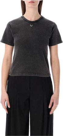 Ottolinger Gedistressed T-shirt met grafische print - Dames - T-shirts - Zwart - M - Katoen - Tops