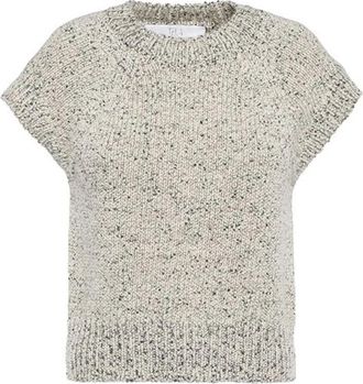 Tela Merino Knit Top - Dames - Ronde hals truien - Beige - S - Wol - Truien & Vesten