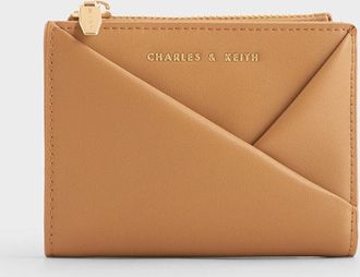 Charles & Keith Midori Geometric Top-Zip Wallet
