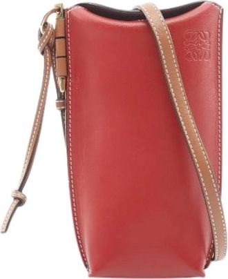 Loewe Pre-owned Gate Pocket leren schoudertas - Dames - Vintage Schoudertas - Rood - ONE Size - Leer - Vintage