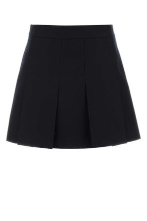 A.P.C. Navy Blue Twill Jupe Mini Skirt