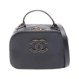 Chanel Pre-owned Vintage Schoudertas - Dames - Pre-owned - Zwart - Maat: ONE Size Leer