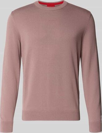 HUGO BOSS Regular Fit Strickpullover aus reine Baumwolle Modell SAN CASSIUS-C2 in Kirsche, Gr&ouml;&szlig;e XXL