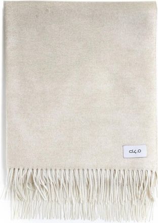 D4.0 Fringed Blanket - Heren - Wintersjaals - Beige - ONE Size - Kasjmier - Accessoires