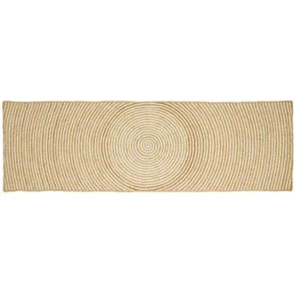 vidaXL vidaXL Tappeto Naturale e Bianco 60 x 300 cm Juta