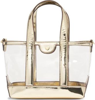 Stoney Clover Lane Mini Metallic Clear Vinyl Tote in Gold Metallic at Nordstrom