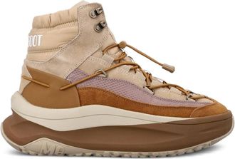 Moon Boot lace-up sneakers - women - Polyester/Calf Suede/Polyurethane/Fabric/Rubber - 43 - Neutrals