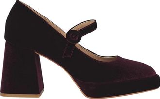 Alma En Pena Schoen met brede hak en bandje - Dames - Pumps - Rood - 41 EU - Schoenen