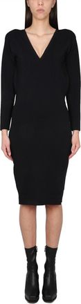 Stella McCartney V-Neck Slim Fit Dress - Black