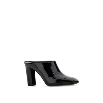 Prada Womens Black Calfskin Mules