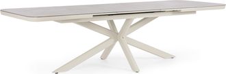 BIZZOTTO Ausziehbarer Premium Outdoor Tisch Pascal 200-260 x 100 cm, Sand/Grau