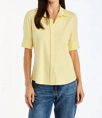Drew Lotus Shirt Top In Lemon