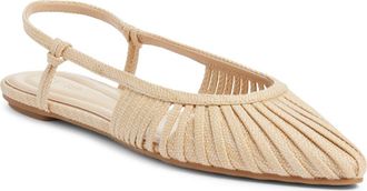 Open Edit Kaira Woven Slingback Flat in Natural at Nordstrom, Size 7.5