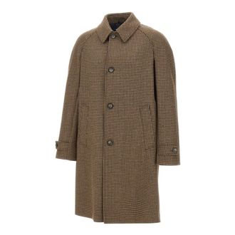 Herno Coat in Houndstooth Melton