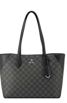 Nine West Cheryth Tote Bag in Jet Black Logo at Nordstrom Rack