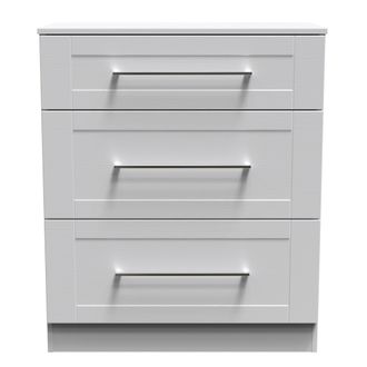 Welcome Furniture Malton Ready Assembled 3 Drawer Deep Chest in Grey Ash - Welcome Furniture | TJ Hughes