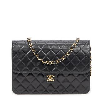 Chanel CC Push Lock Straight Single Flap Schoudertas