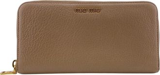 Miu Miu Beige Beige Gold Leather (Pre-Owned)