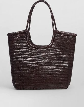 Dragon Diffusion beach bag shopper woven texture dual handles
