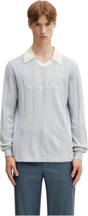 Filling Pieces Football Jersey Sweater - Heren - V-hals truien - Blauw - 2XL - Polyester - Truien & Vesten