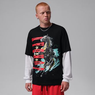 Nike Jordan Mens Jordan Flight T-Shirt in Black | IU1836-010