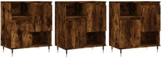 vidaXL Sideboards 3 pcs Smoked Oak Engineered Wood Vidaxl