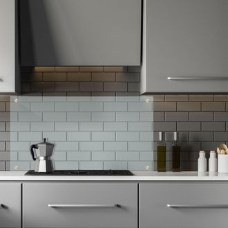 Relaxdays Panel Antisalpicaduras Cocina Pared, Protector Salpicaduras, Cristal Templado, 1 Ud., 90 X 60 Cm, Transparente - Relaxdays