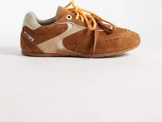 Bronx Myr-aa - Sneakers in camoscio color avena caramello-Marrone
